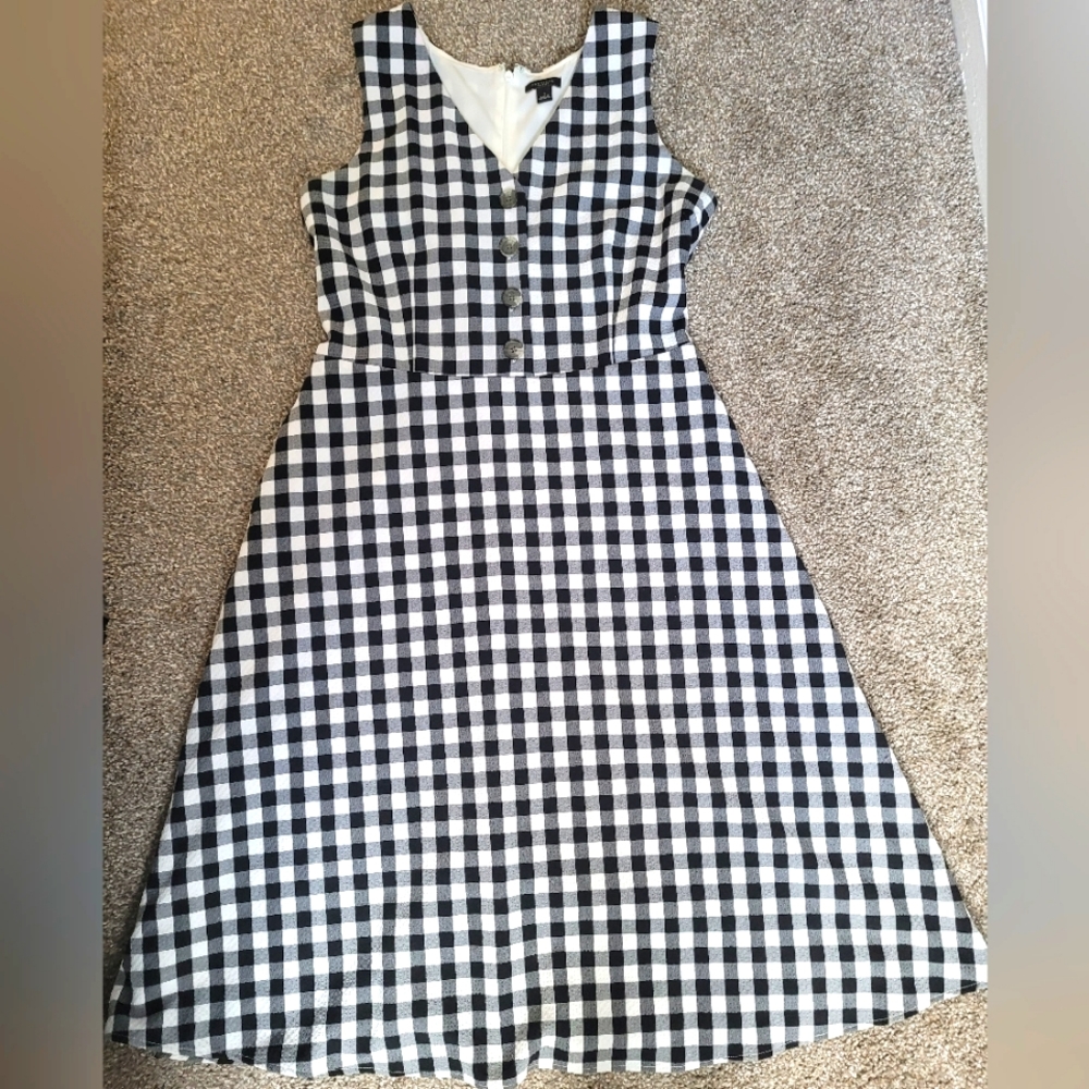 Ann Taylor Plaid Midi Dress